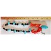 Image 6 : Turquoise and  Coral with Sterling Silver Clasp Necklace