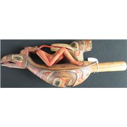 Northwest Coast Style Raven Rattle