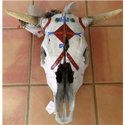 Painted Steer Skull