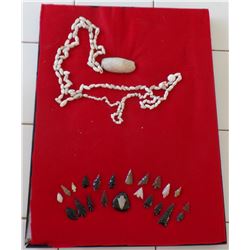 Large Frame of arrowheads and beads