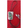 Image 1 : Signed Sterling Silver and Turquoise Bolo Tie