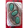 Image 2 : Signed Sterling Silver and Turquoise Bolo Tie