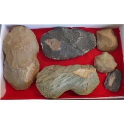 Box of Six Flint Artifacts