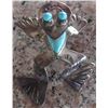 Image 8 : Sterling Silver and Turquoise Frog Pin