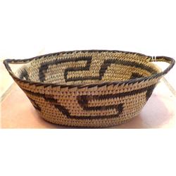 Oval Papago Basketry Bowl