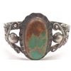 Image 2 : Cuff Turquoise and Navajo Sterling Silver Bracelet