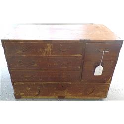 Antique Chinese Chest, with soap stone carving