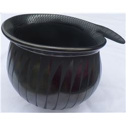 Mata Ortiz Black Snake Bowl