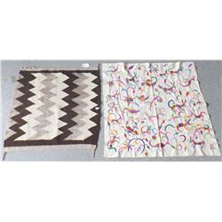 Navajo Saddle Blanket w/Guatemalan Textile