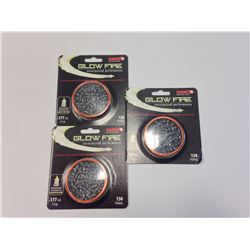 .177 Gamo GLOW FIRE Pellets (450 rds.) x3 Tins