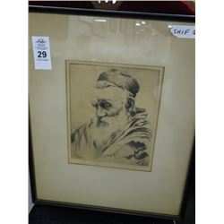 Original Etching By Listed Artist Elias M. Grossman