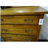 Image 2 : Oak Chest of Drawers w/Mirror