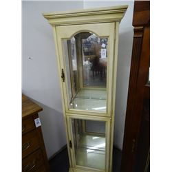 Pickled Oak Curio Cabinet