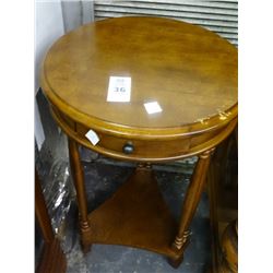 Mahogany Round Table w/Drawer