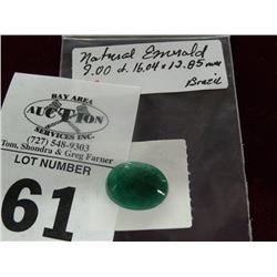 Natural Emeral 9.00 Ct