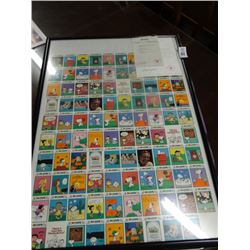 "Peanuts" 1991 Uncut Sheet of Trading Cards (COA APP. $520)