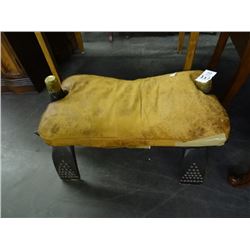 Unique Leather Cushioned Ottoman