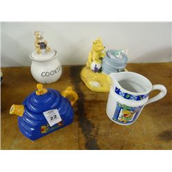 4 Winnie The Pooh Cookie Jars - 4 Times the Money
