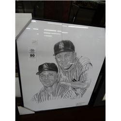 Mickey Mantle Etching