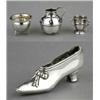 Image 1 : An Edwardian silver pin-cushion, - An Edwardian silver pin-cushion, in the form of a lady's shoe...