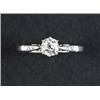 Image 1 : A single-stone diamond ring, - A single-stone diamond ring, claw set old cut stone...