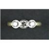 Image 1 : A three-stone diamond ring, - A three-stone diamond ring, c.2000, the graduated brilliant cut st...