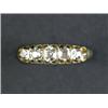 Image 1 : A five-stone diamond ring, - A five-stone diamond ring, c.1890, graduated circular cut stones...