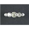 Image 1 : A five-stone diamond ring, - A five-stone diamond ring, c.1950, graduated claw set stones...