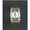 Image 1 : A marquise diamond ring, - A marquise diamond ring, c.1985, the central stone mounted with a rub...