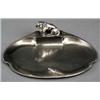 Image 1 : A WMF silver plated tray, - A WMF silver plated tray, modelled as a dachshund seated by a lily p...