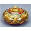 Image 1 : A good Moorcroft Eventide landscape compressed circular pot and cover, - A good Moorcroft Eventi...