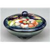 Image 1 : A Moorcroft Clematis pattern powder bowl and cover, - A Moorcroft Clematis pattern powder bowl a...