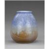 Image 1 : A Ruskin pottery ovoid vase, - A Ruskin pottery ovoid vase, with matt blue pitted glaze over a m...