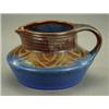 Image 1 : A Bourne Denby compressed ovoid jug, - A Bourne Denby compressed ovoid jug, with incised band of...