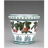 Image 1 : A Wemyss jardiniere, - A Wemyss jardiniere, of tapering cylindrical form, the cushion rim above...
