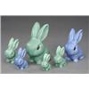 Image 1 : A Sylvac seated rabbit, - A Sylvac seated rabbit, glazed in green, 5in high, impressed model no....