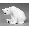 Image 1 : A Royal Copenhagen model of a polar bear, - A Royal Copenhagen model of a polar bear, sniffing t...