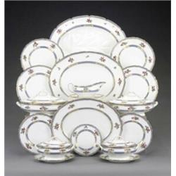 A Royal Doulton dinner service, - A Royal Doulton dinner service, printed with flower sprigs and...