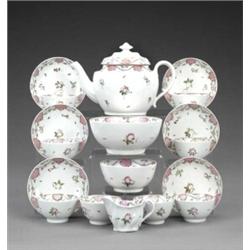 A tea service, painted in the Compagnie des Indes style, - A tea service, painted in the Compagn...
