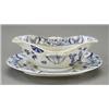 Image 1 : A pearlware double-lipped sauceboat, - A pearlware double-lipped sauceboat, fixed stand and scro...