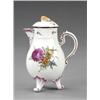 Image 1 : A Dresden pear shaped chocolate pot and cover, - A Dresden pear shaped chocolate pot and cover,...