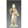 Image 1 : A Japanese segmental ivory figure of a gardener, - A Japanese segmental ivory figure of a garden...