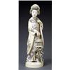 Image 1 : A Japanese ivory figure of a courtly lady, - A Japanese ivory figure of a courtly lady, with a c...