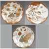 Image 1 : Three Kutani porcelain saucer dishes, - Three Kutani porcelain saucer dishes, variously painted...