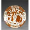 Image 1 : A Kutani porcelain saucer dish, - A Kutani porcelain saucer dish, decorated with an assembly of...