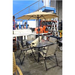 6PC PATIO TABLE SET WITH EXTRA UMBRELLA