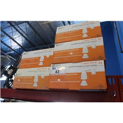 5 BOXES OF COMMERCIAL ELECTRIC 4" 6PACK OUTDOOR SOFFIT LIGHTING KIT