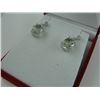 Image 2 : NEW GREEN AMETHYST AND DIAMOND DANGLE EARRINGS,  4.80CT INCLUDES $350CERTIFICATE