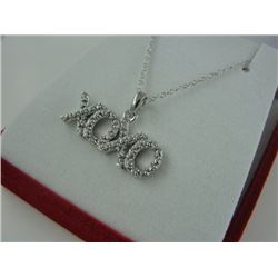 STERLING SILVER 'XOXO' DESIGN NECKLACE SET WITH DIAMOND