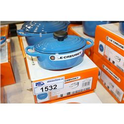 NEW LE CREUSET 0.9L LIDDED COOKWARE POT- BLUE